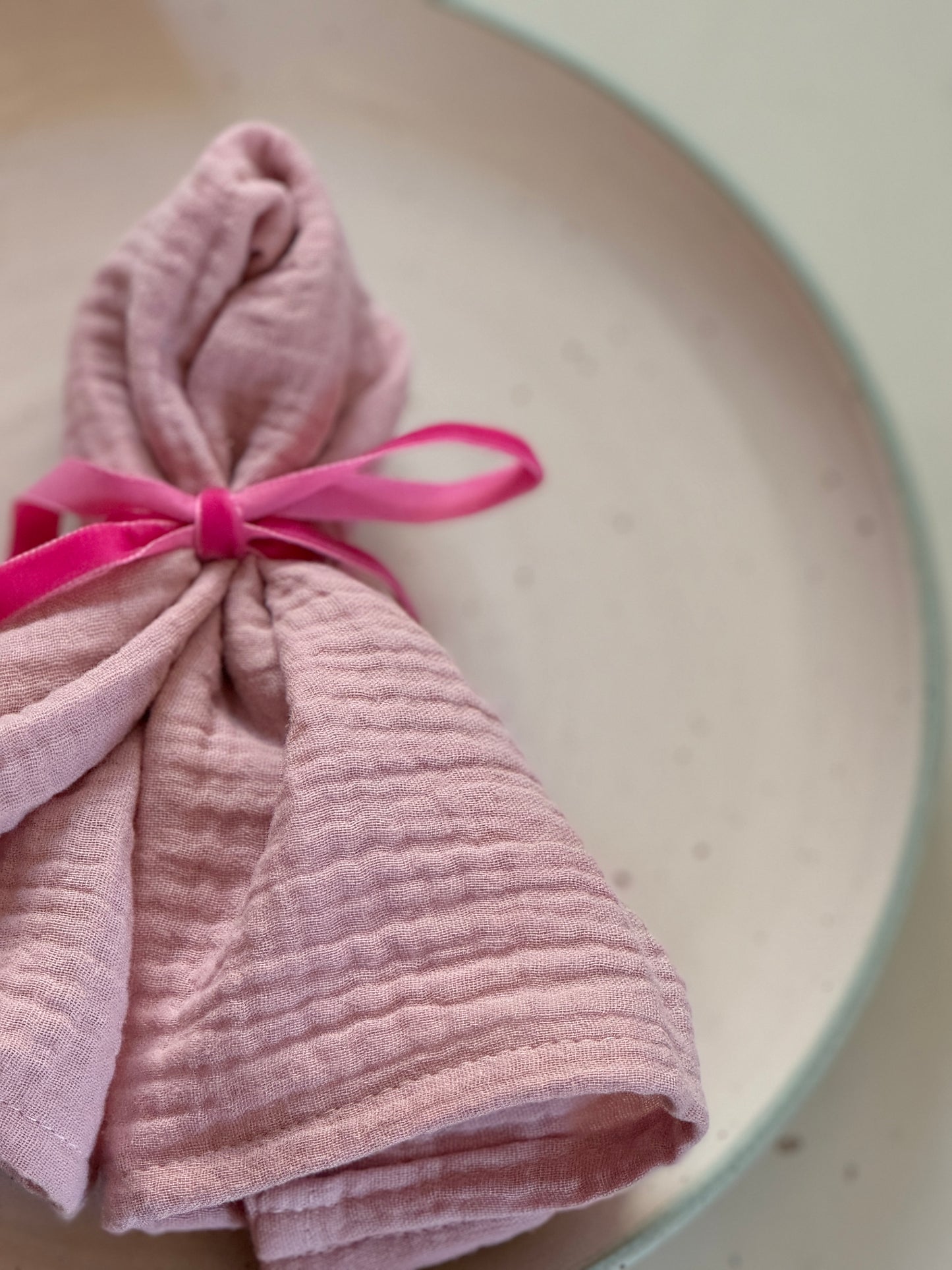 Servietten Musselin rosa