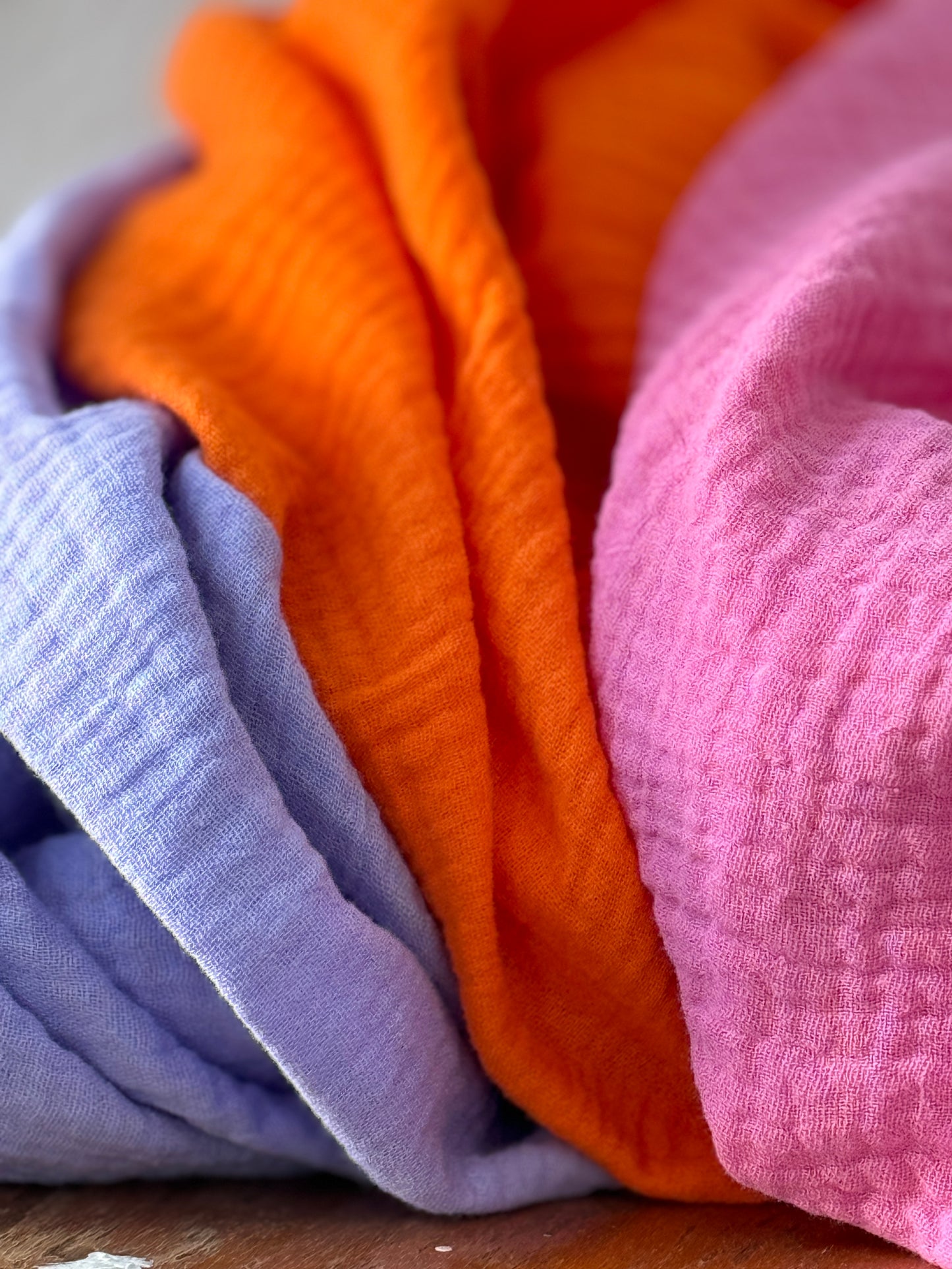 Mix*It | 3 Farben, 1 Schal, maximaler Style - flieder, orange, pink