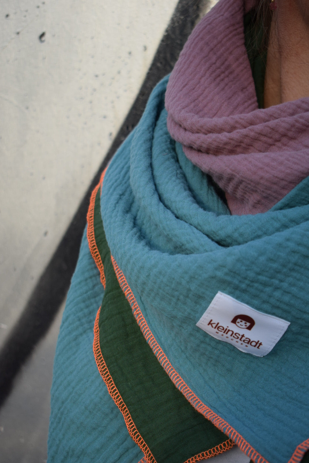 Mix*It | 3 Farben, 1 Schal, maximaler Style - meergrün, mauve, waldgrün