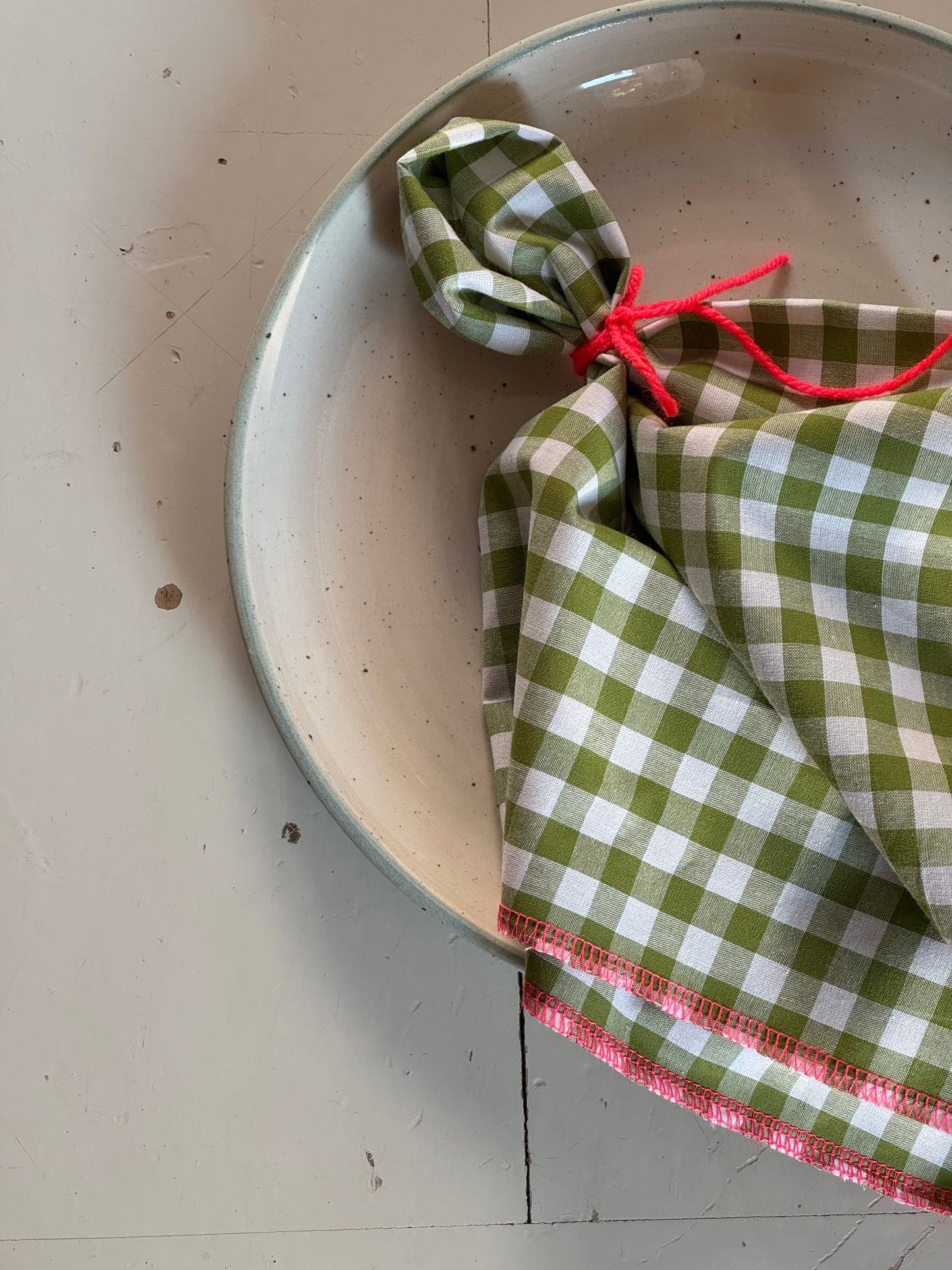 Stoffserviette Grün kariert | Wiederverwendbar. Waschbar. Wow!