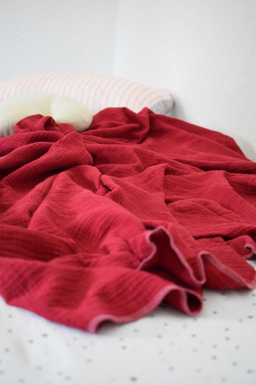 Leichte Musselindecke Bio-Baumwolle | Sommer Must-Have | bordeaux