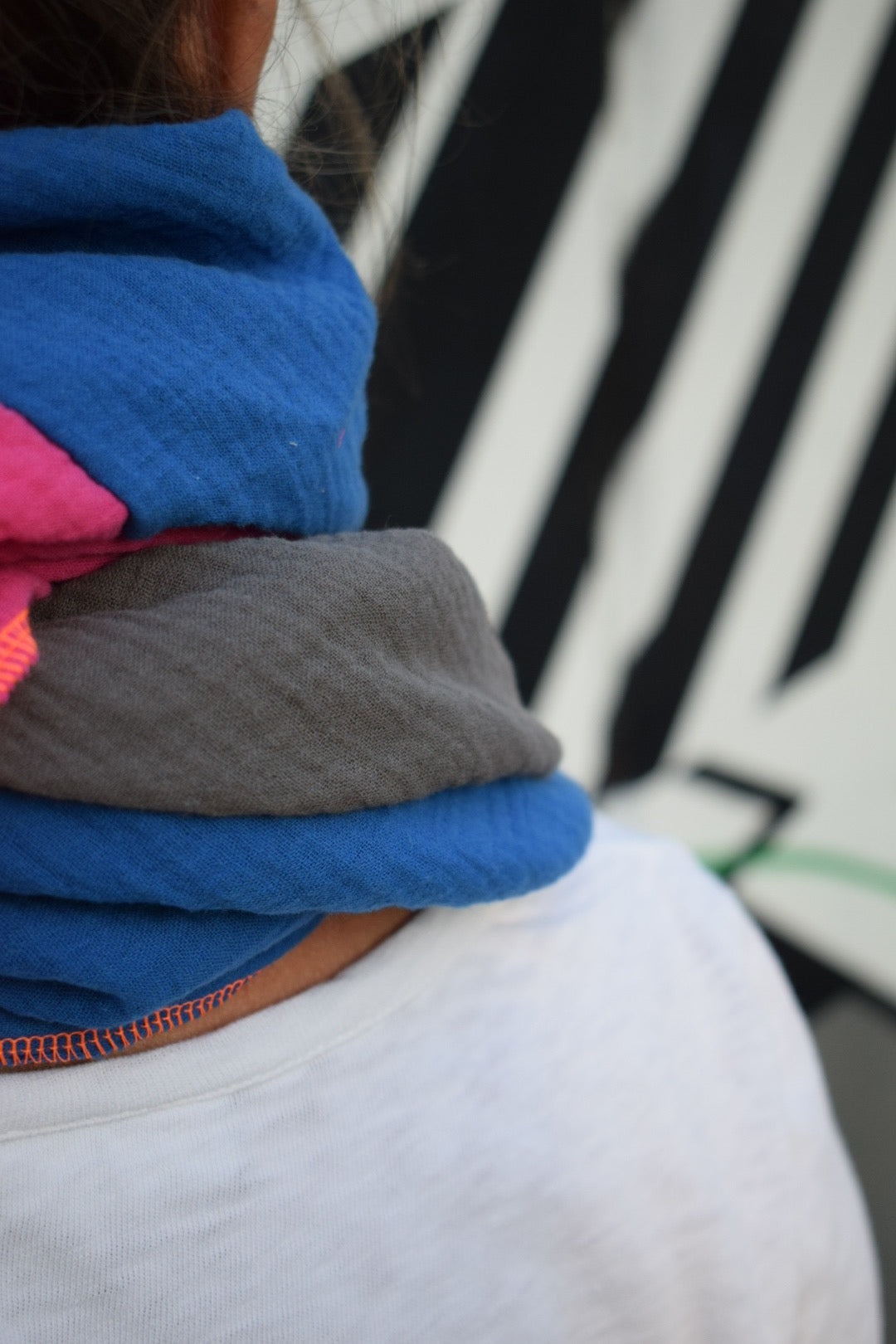 Mix*It | 3 Farben, 1 Schal, maximaler Style - pink, grau, kobalt