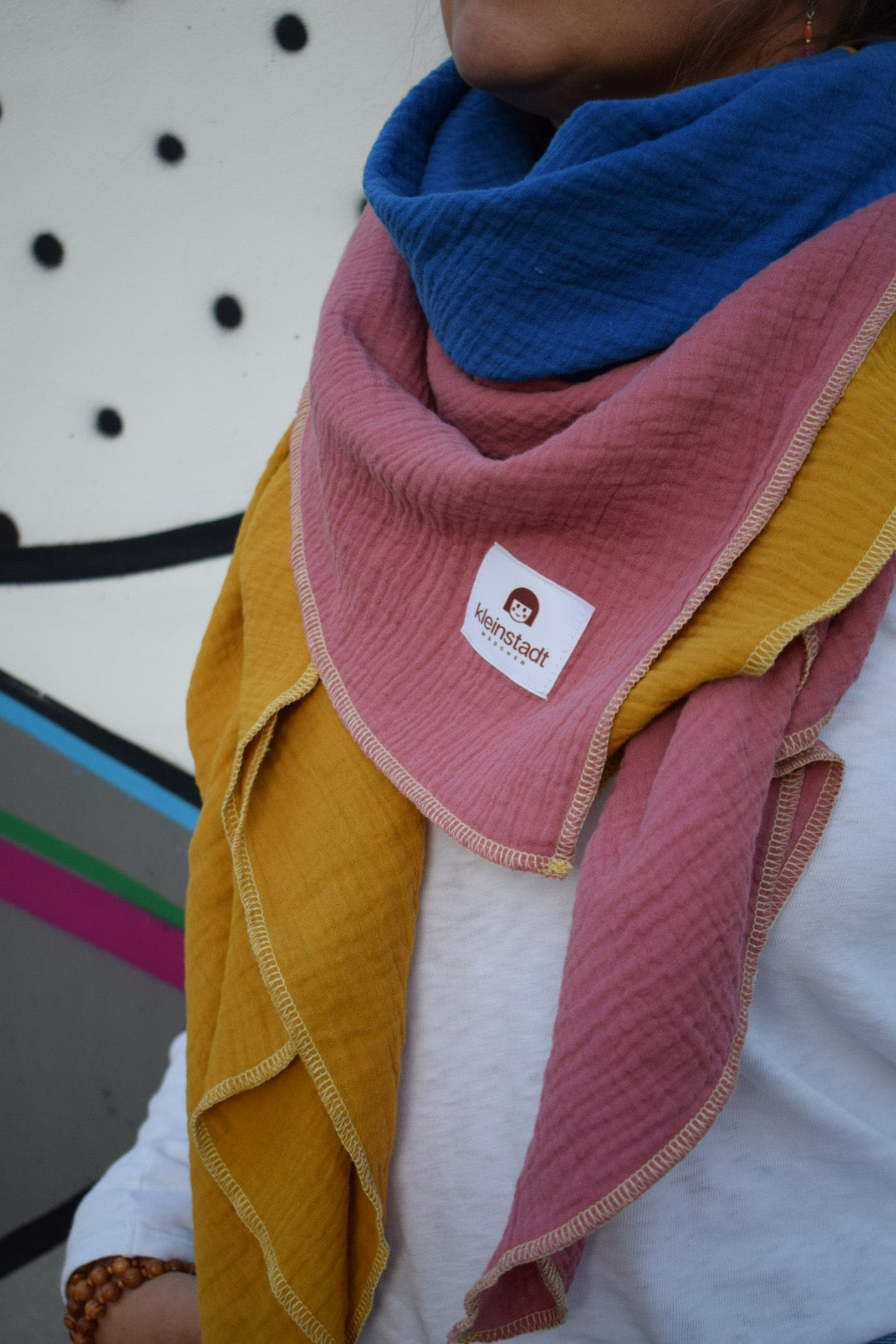 Mix*It | 3 Farben, 1 Schal, maximaler Style - kobalt, mauve, senf