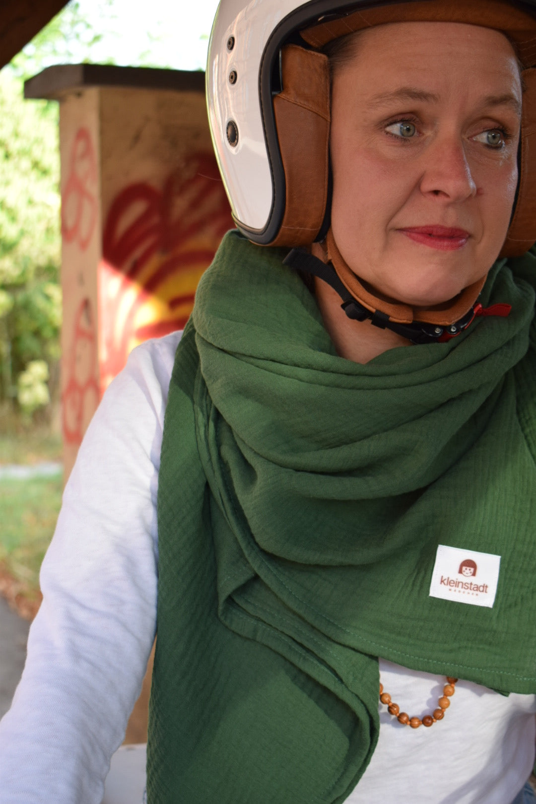 MusselinSchal MARTHA waldgrün
