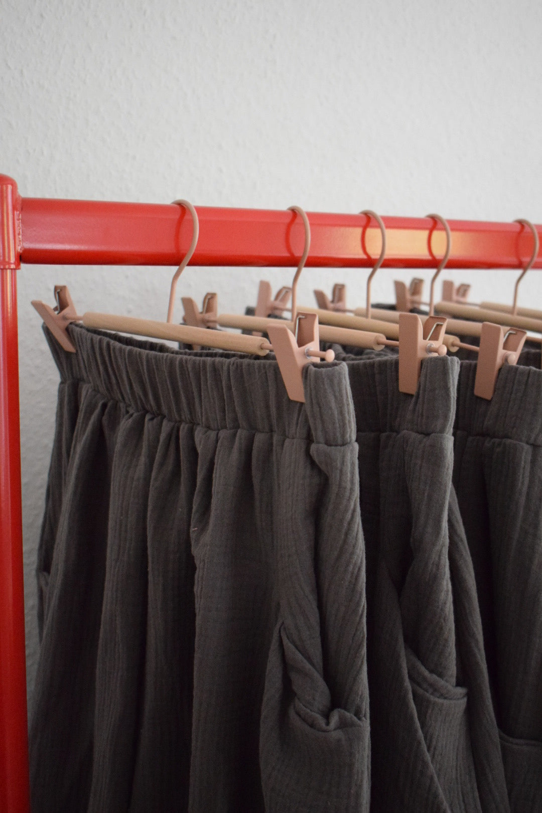 Musselin Midirock HEDDA | Bio & handmade | grau