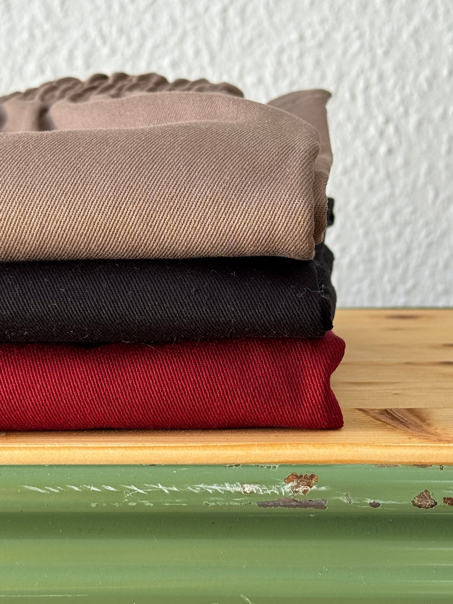 Culotte aus Baumwoll-Twill | bequem, lässig & everyday-ready | schwarz