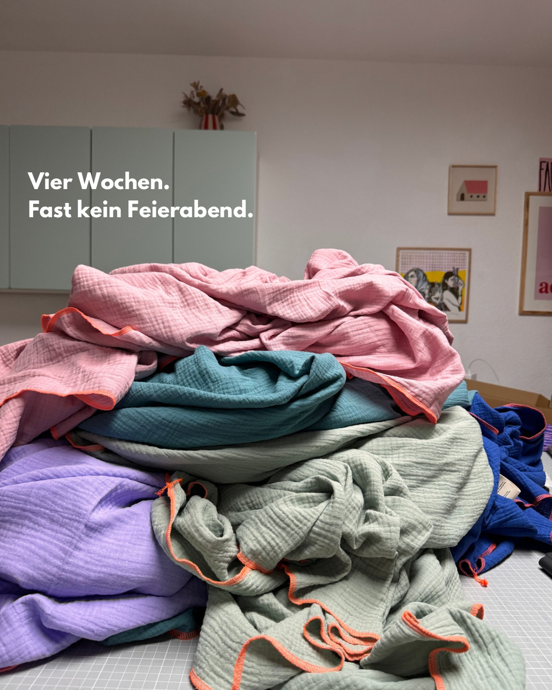 FreitagsFäden Teil 20: Diesmal am Samstag. Vier Wochen Ausnahmezustand m Atelier.