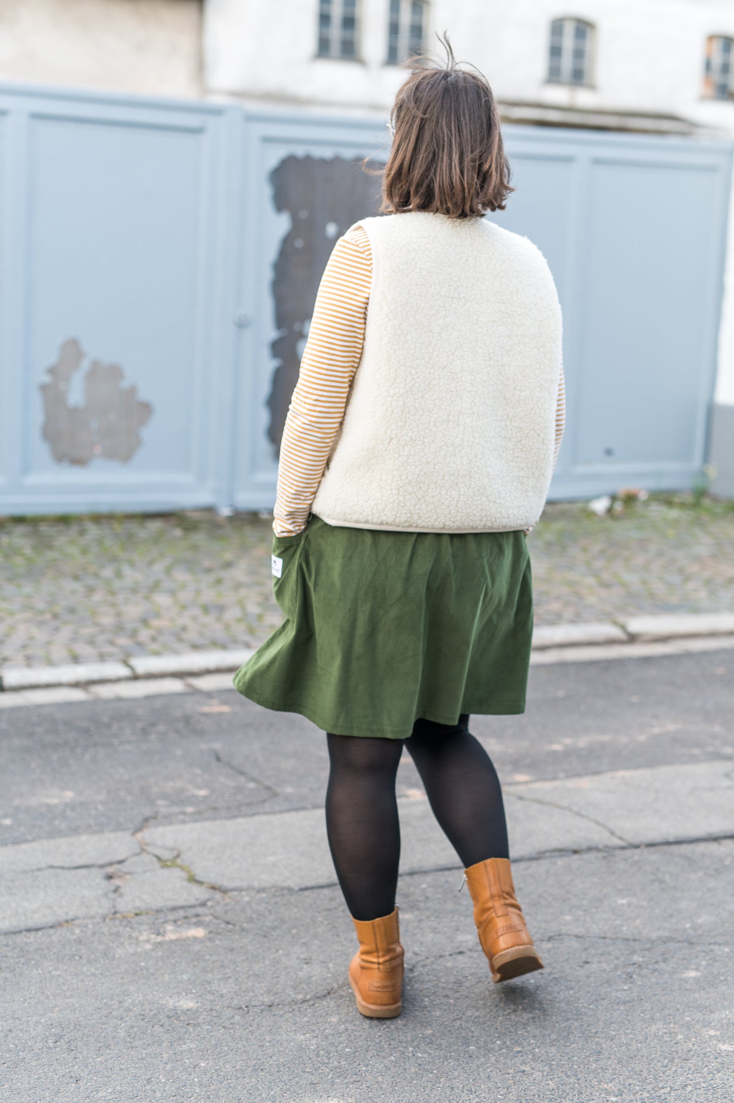 Cordrock LOTTE | kein ChiChi, nur Taschen, cozy & handmade | waldgrün