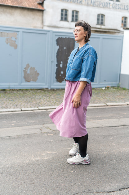 Rock HEDDA | Feincord Edition | Midi, clean & everyday wow | rosa