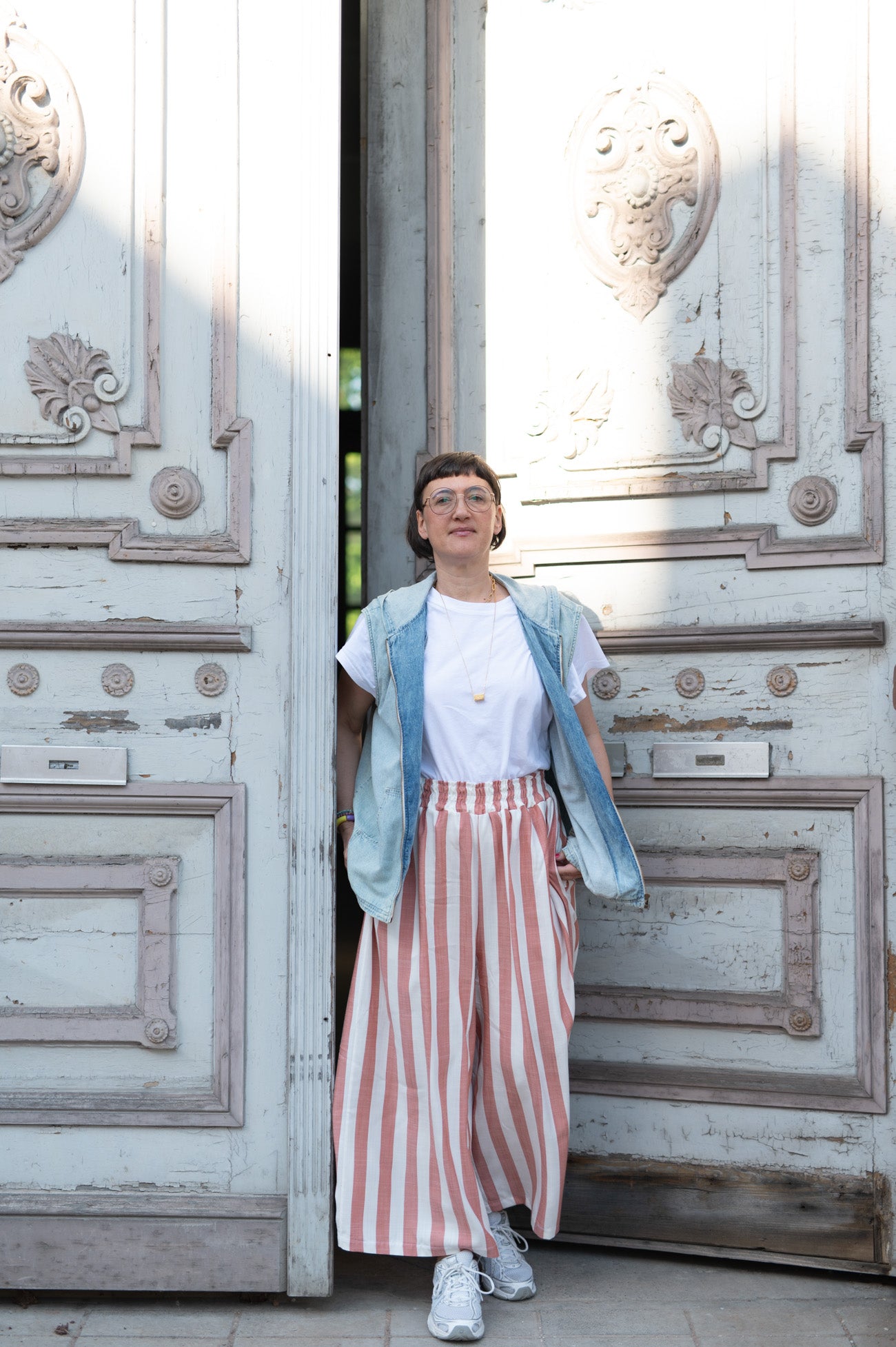 Die Jeden-Tag-Hose 🖤 weite Sommerhose im Marlene-Stil | Streifen