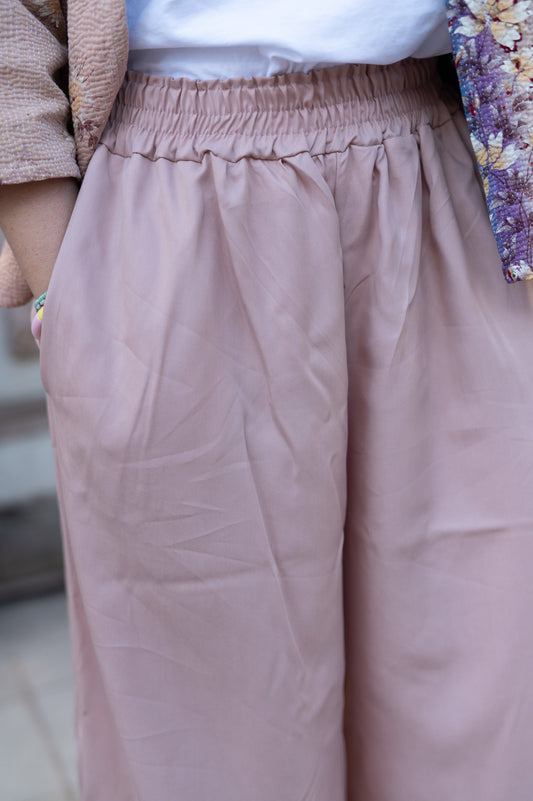 Die Jeden-Tag-Hose 🖤 weite Sommerhose im Marlene-Stil | TENCEL™ Rosé