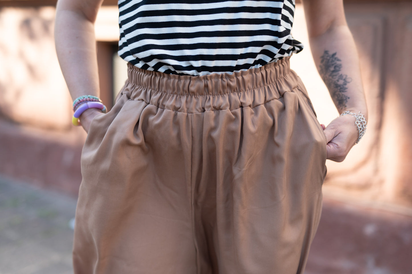 Die Jeden-Tag-Hose 🖤 weite Sommerhose im Marlene-Stil | TENCEL™ Taupe