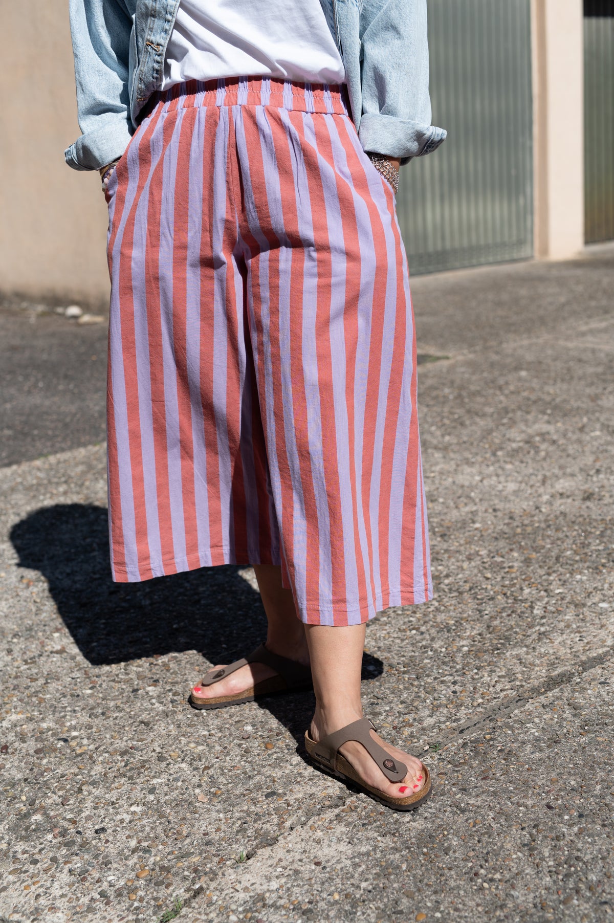 Die Eine-geht-noch-Hose | Streifen-Culotte