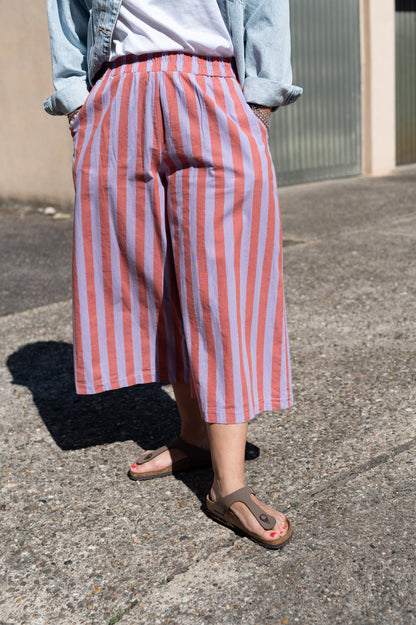 Die Eine-geht-noch-Hose | Streifen-Culotte