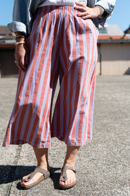 Die Eine-geht-noch-Hose | Streifen-Culotte