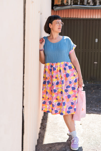 Kleid „THE EASY ONE“ – TENCEL™ & Viskose-Leinen, Midi-Länge, fair & mit Taschen