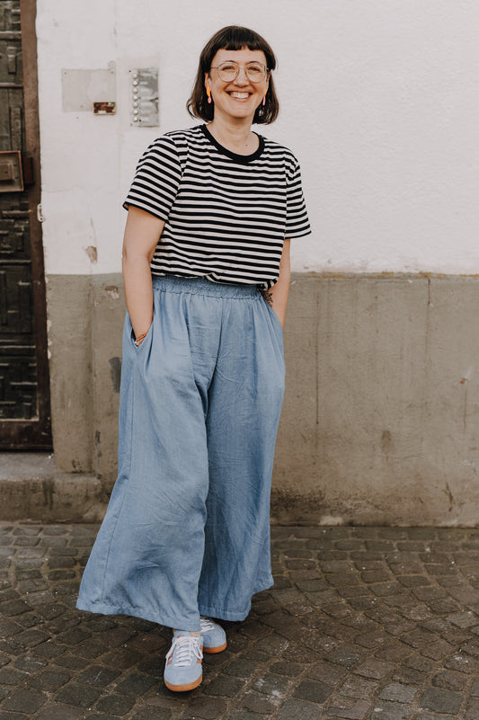 Die Jeden-Tag-Hose 🖤 weite Sommerhose im Marlene-Stil |  Denim Look