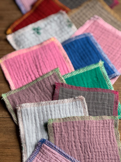 Abschminkpads aus Bio-Musselin | Nachhaltig & Zero Waste | SET 16