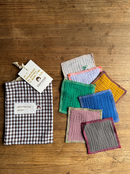 Abschminkpads aus Bio-Musselin | Nachhaltig & Zero Waste l SET 7