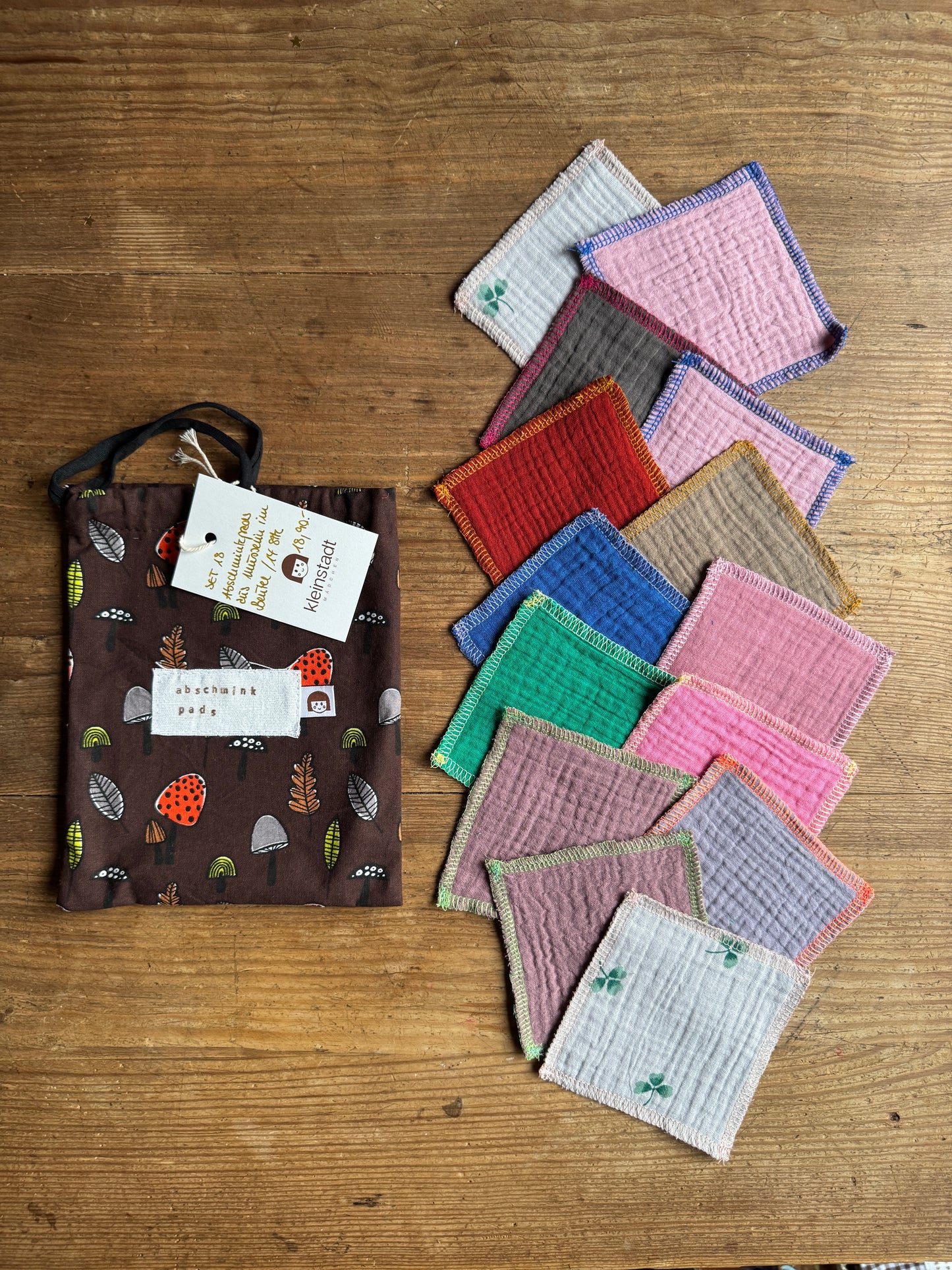 Abschminkpads aus Bio-Musselin | Nachhaltig & Zero Waste | SET 18