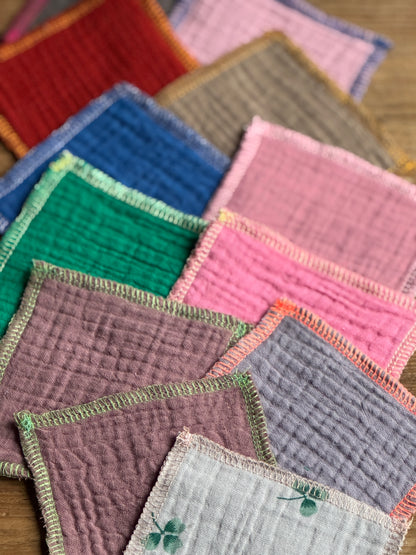 Abschminkpads aus Bio-Musselin | Nachhaltig & Zero Waste | SET 18