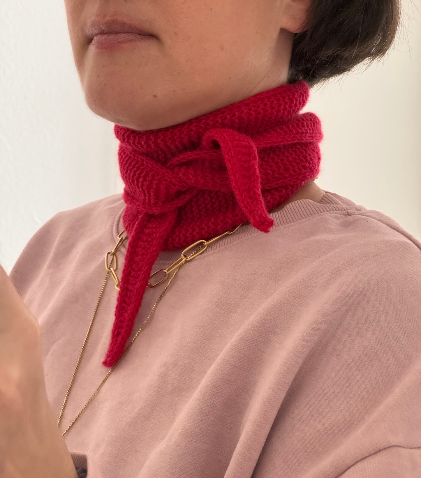 Kleiner Schal, große Liebe | handgestrickt | Kaschmir | Rot