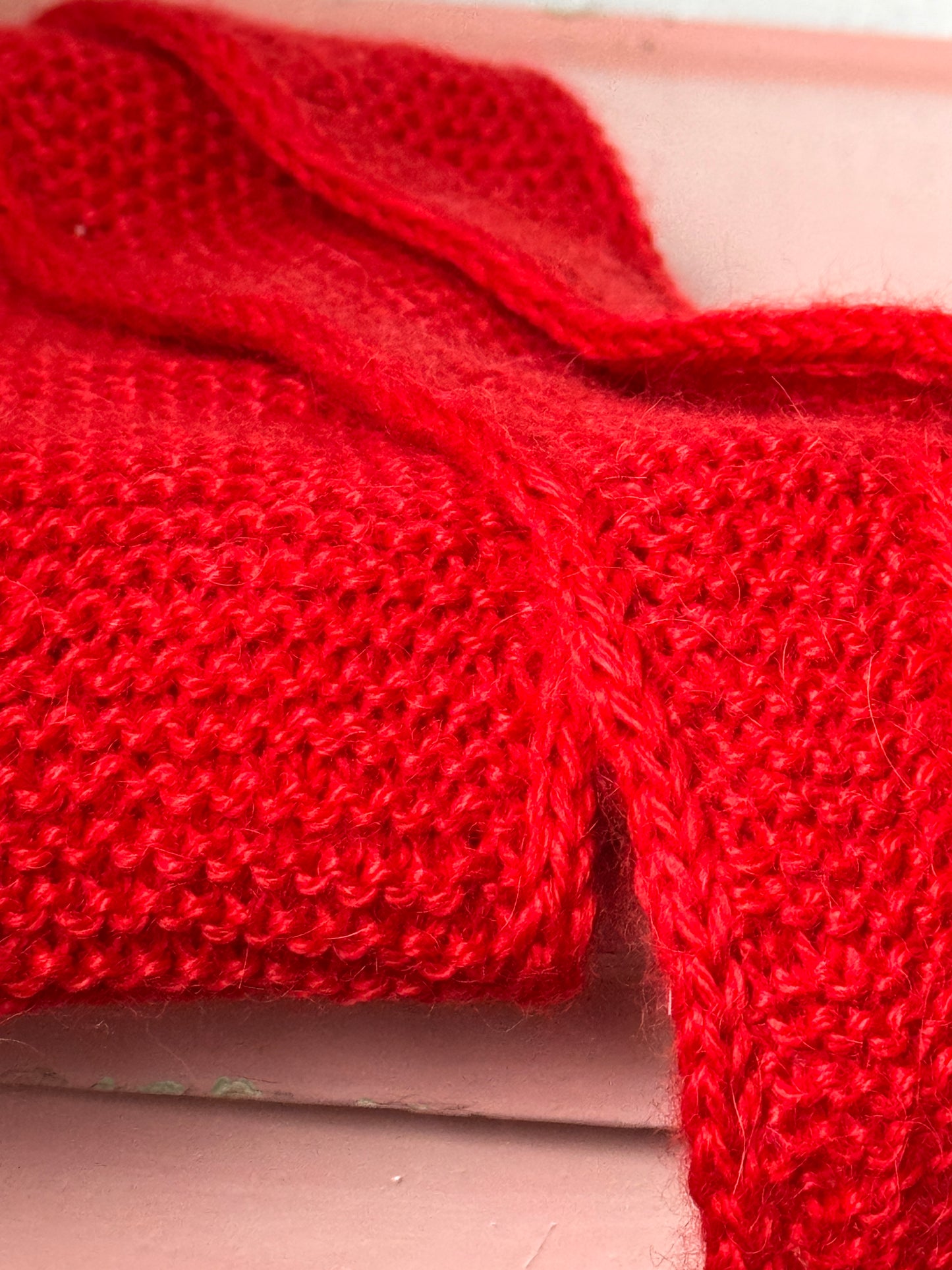Kleiner Schal, große Liebe | handgestrickt | Alpakawolle | Rot