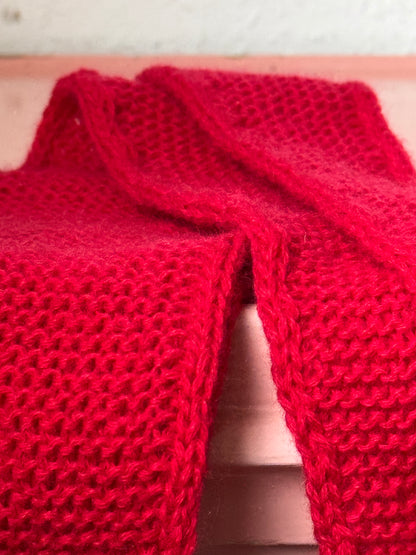 Kleiner Schal, große Liebe | handgestrickt | Kaschmir | Rot