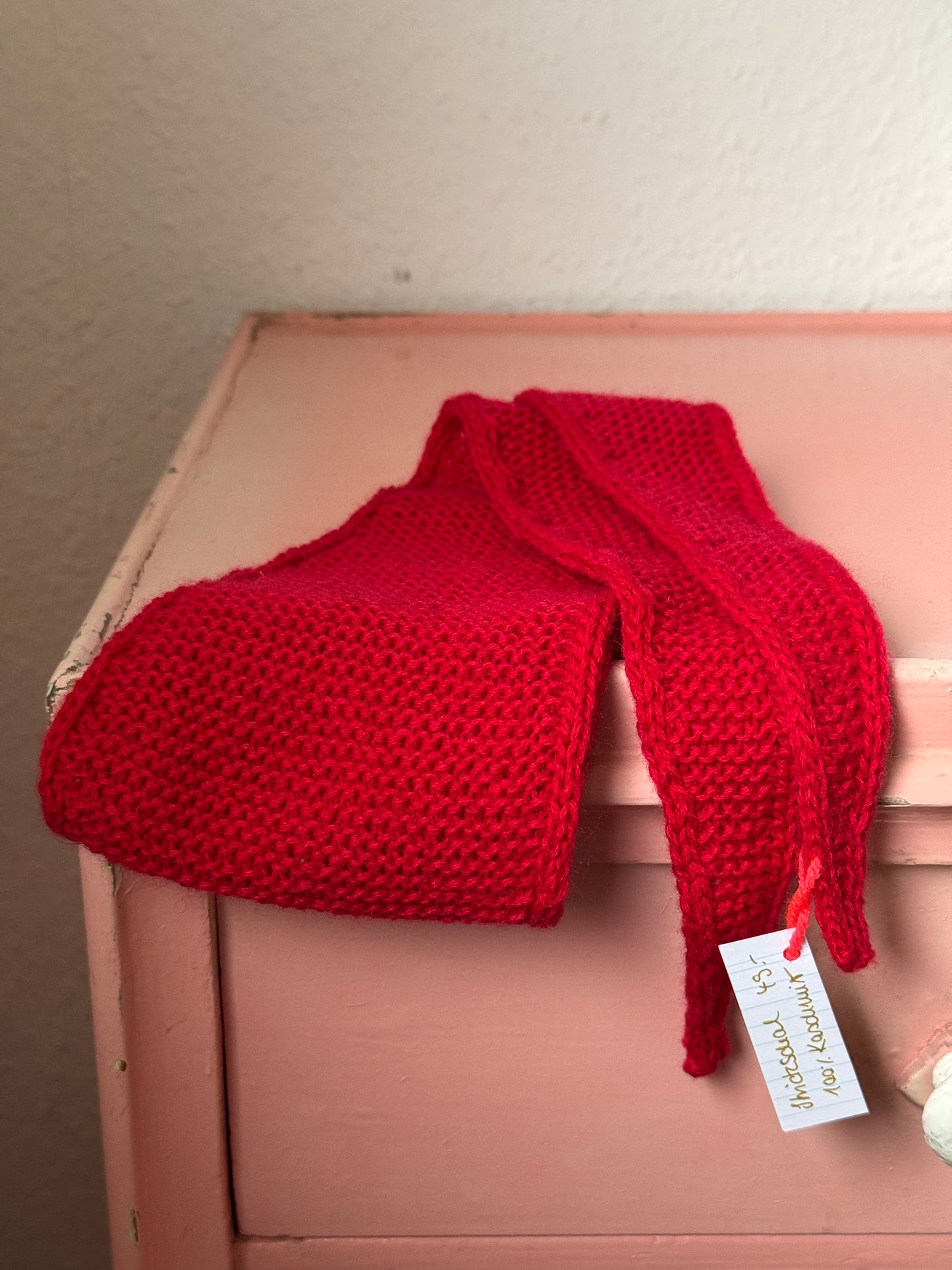 Kleiner Schal, große Liebe | handgestrickt | Kaschmir | Rot