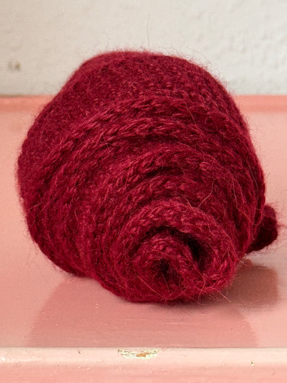 Kleiner Schal, große Liebe | handgestrickt | Baby Alpaka bordeaux