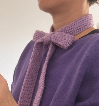 Gestrickter Schleifen-Schal aus Merinowolle 🎀 handgestrickt & limitiert