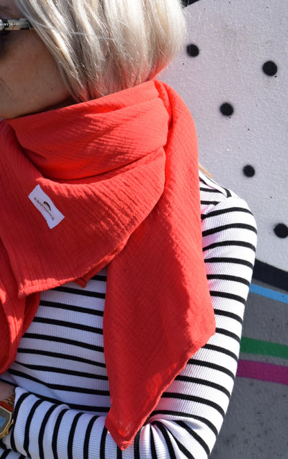 Musselinschal MINI (1 x 1 m) | dein neuer Lieblingsschal im Kleinformat