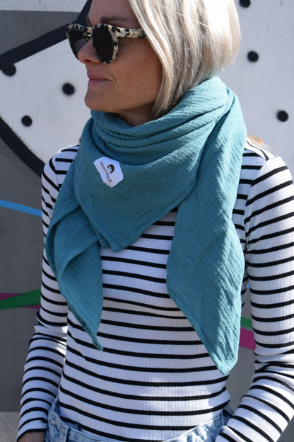 Musselinschal MINI (1 x 1 m) | dein neuer Lieblingsschal im Kleinformat