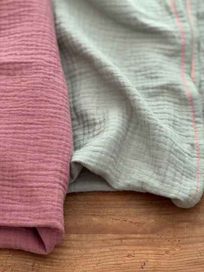 Küchenhandtuch aus Musselin | mauve & salbei | saugstark, weich & bügelfrei