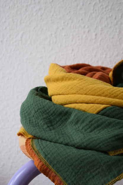 Mix*It | 3 Farben, 1 Schal, maximaler Style - senf, rost, waldgrün