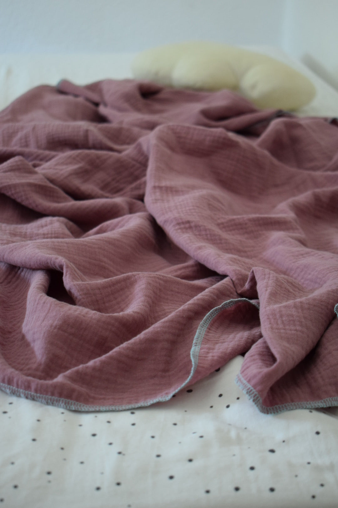 Leichte Musselindecke Bio-Baumwolle | Sommer Must-Have | mauve