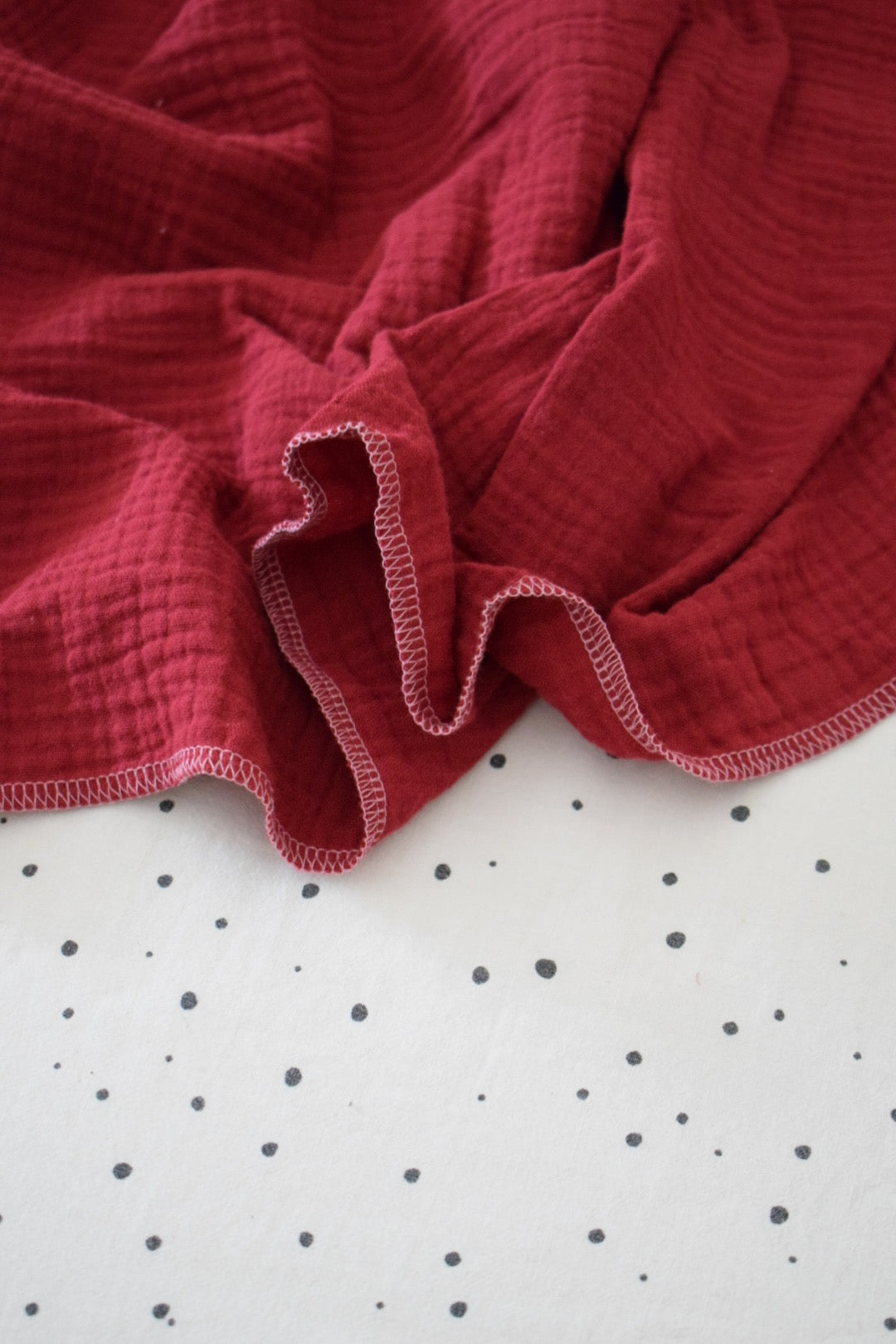 Leichte Musselindecke Bio-Baumwolle | Sommer Must-Have | bordeaux