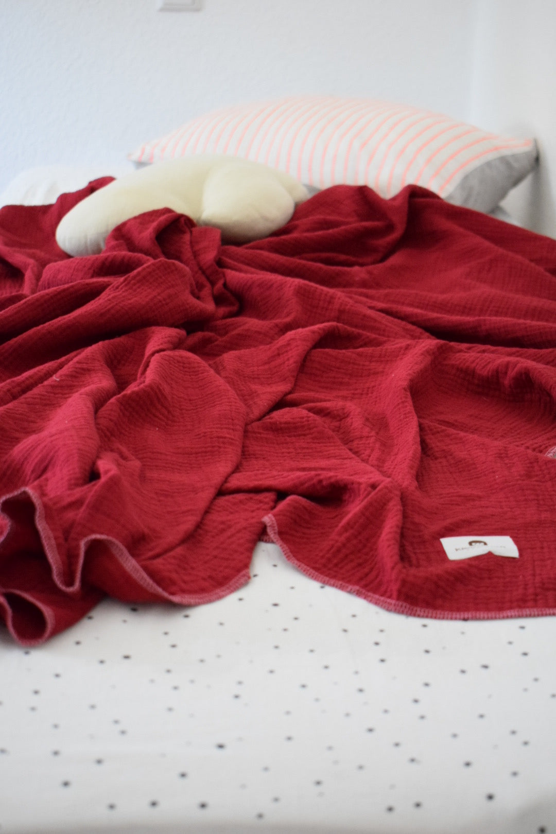 Leichte Musselindecke Bio-Baumwolle | Sommer Must-Have | bordeaux