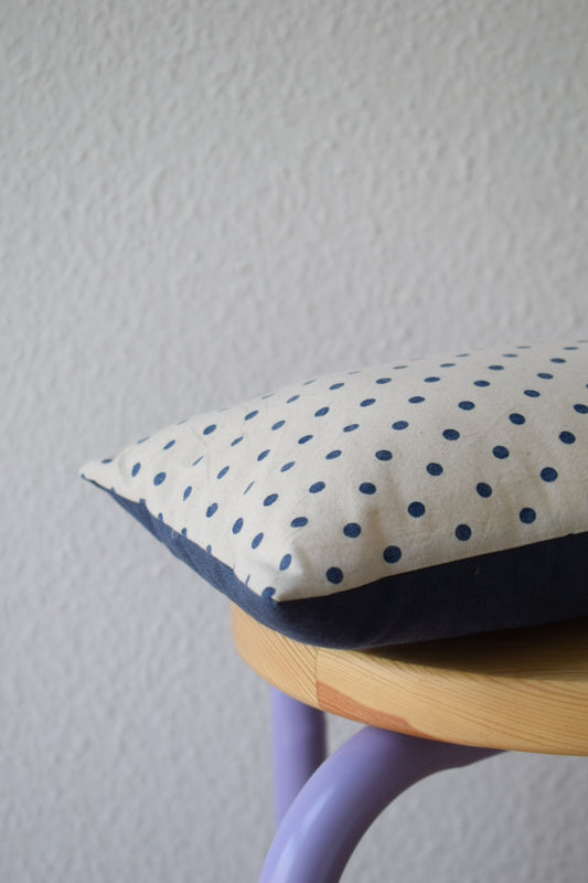 Snuggle TO GO Kissen – 20×40 cm mit Punkten & Leinen | Handmade & limitiert
