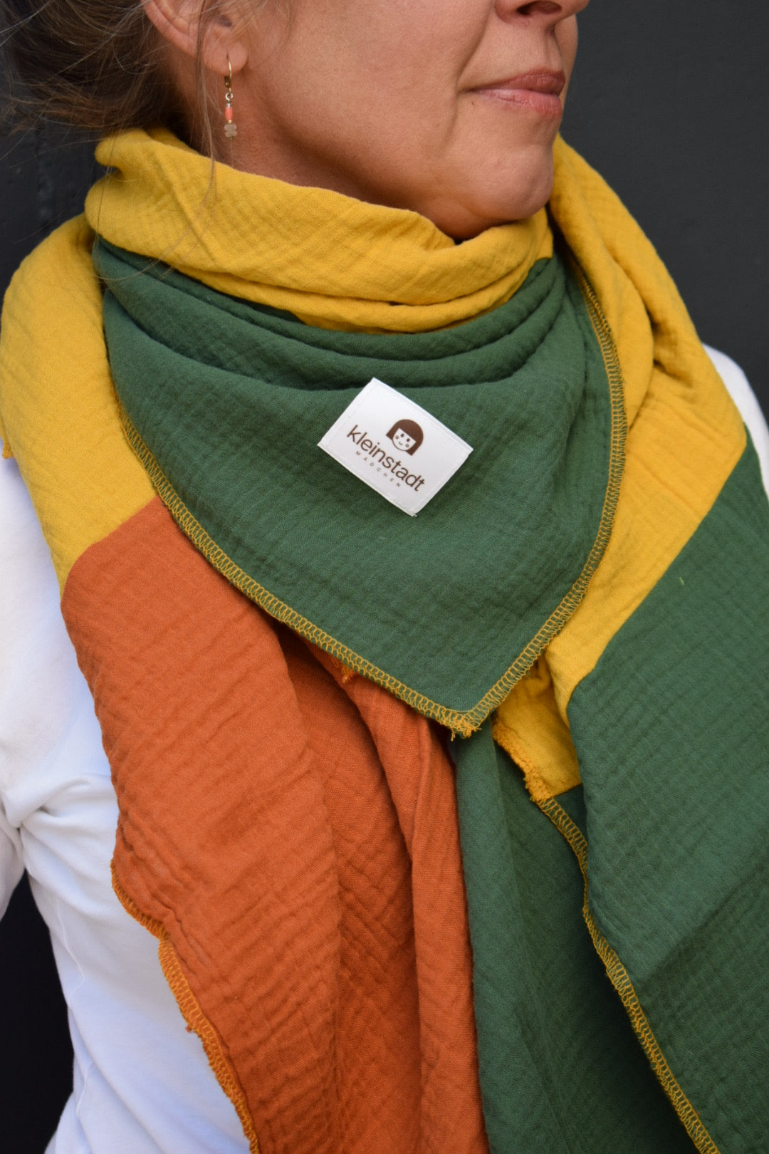 Mix*It | 3 Farben, 1 Schal, maximaler Style - senf, rost, waldgrün