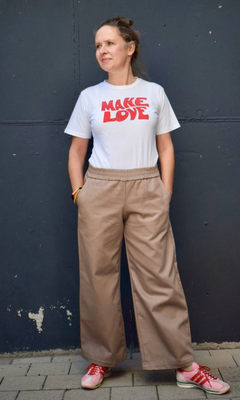 Culotte aus Baumwoll-Twill | bequem, lässig & everyday-ready | taupe