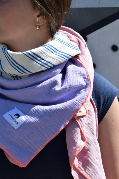 Mix*It | 3 Farben, 1 Schal, maximaler Style: Streifen  | flieder  | rosa