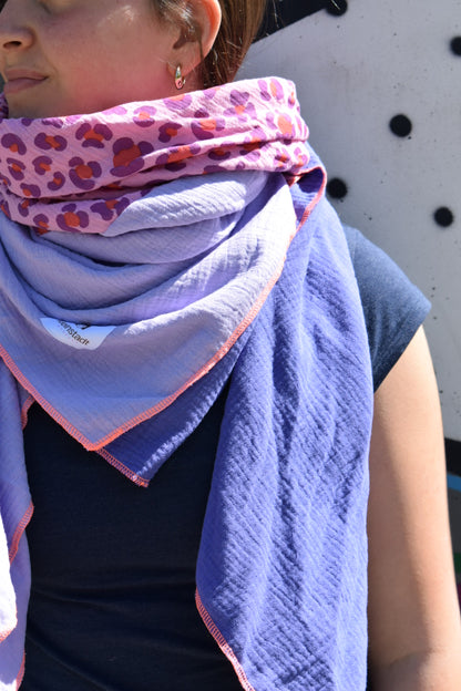 Mix*It | 3 Farben, 1 Schal, maximaler Style:  LEO  | flieder  | lila